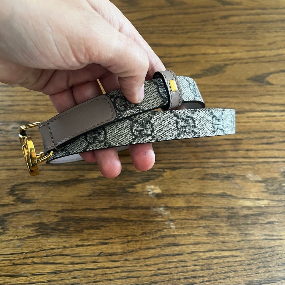 Gucci Marmont GG Supreme Thin Monogram Belt Size XS/S - Picture 8 of 10